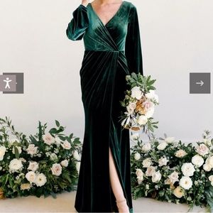 Revelry Vera Velvet Dress - Size 0 - Classic Emerald 614
